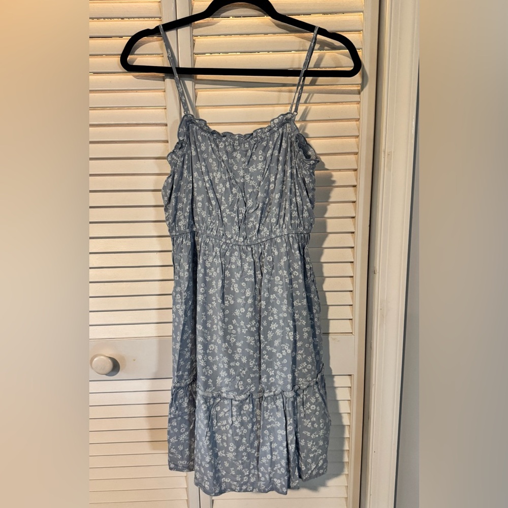 Macys Blue Floral Spring/Summer Mini Dress